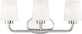 Warm Brass 3-Light Bathroom Vanity Light D426