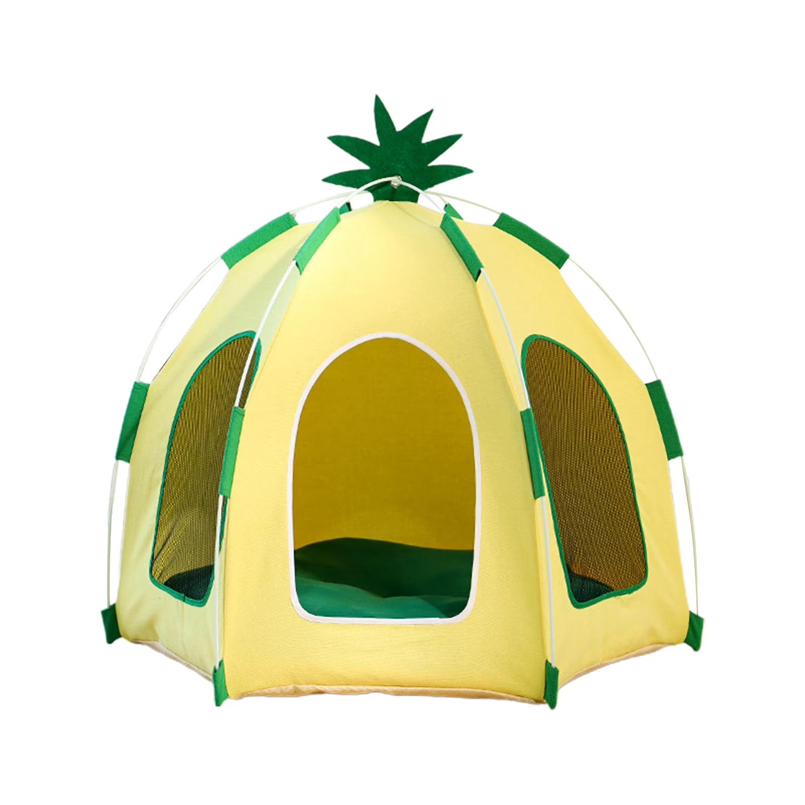 Pineapple Cat Dog Tent Hut Portable Pet House J43708