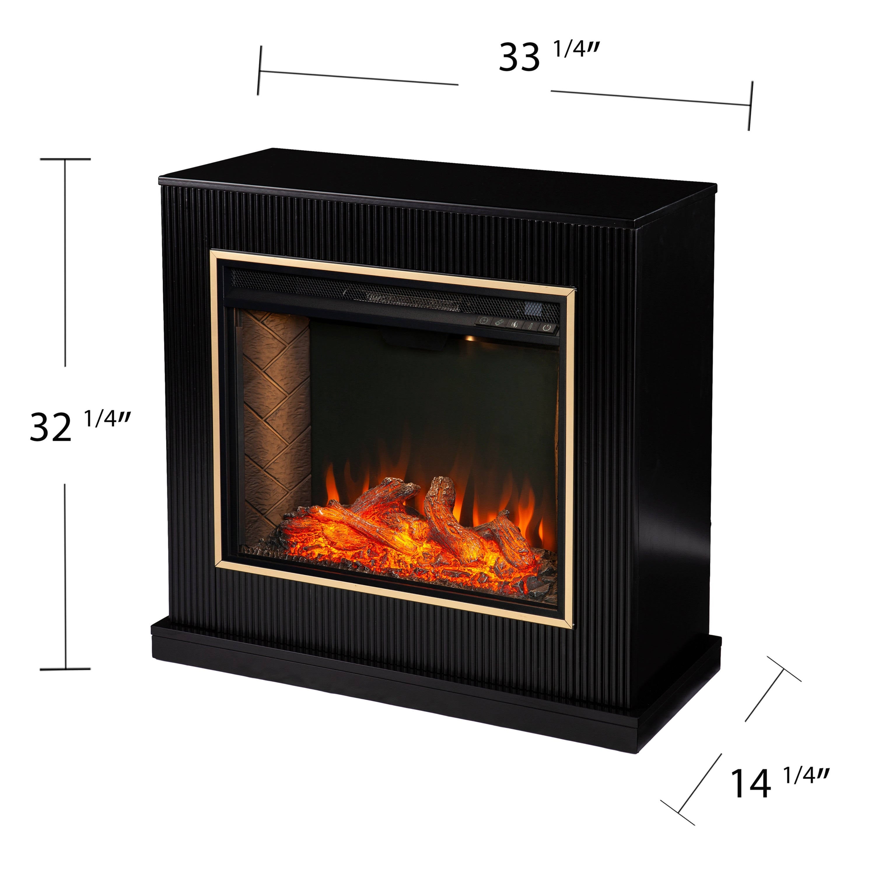 Black Wood Fireplace E6088