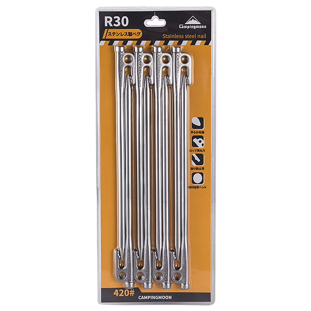 Steel Tent Stakes Pegs with Hook and Hole Design R28862