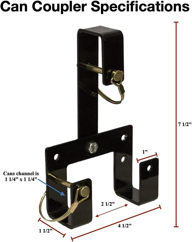 Matte Black Ball Mounted Garbage Hook Combo with Can Coupler C658756