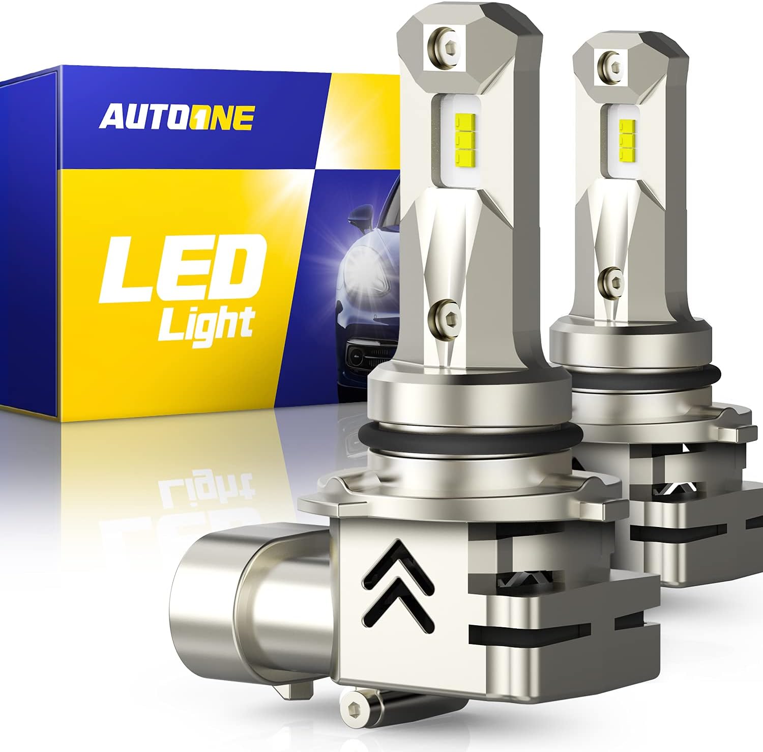 9006 LED Headlight Bulb HB4, 12000LM 6000K Super Bright White, Pack of 2 B991