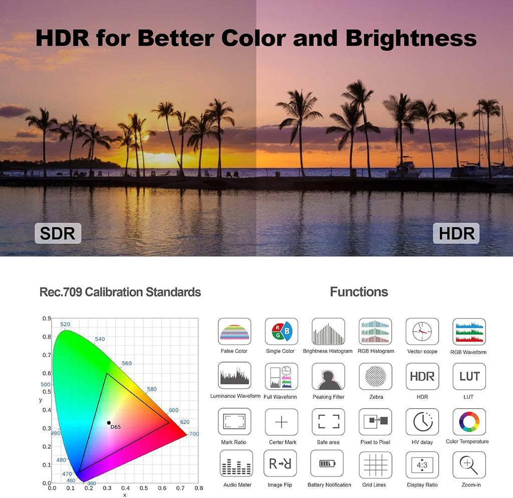 5.5 inch Touch Screen Camera Monitor with HDR E6639