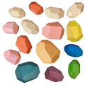 Wooden Stone Building Block Stacking Game Rainbow Toy V558