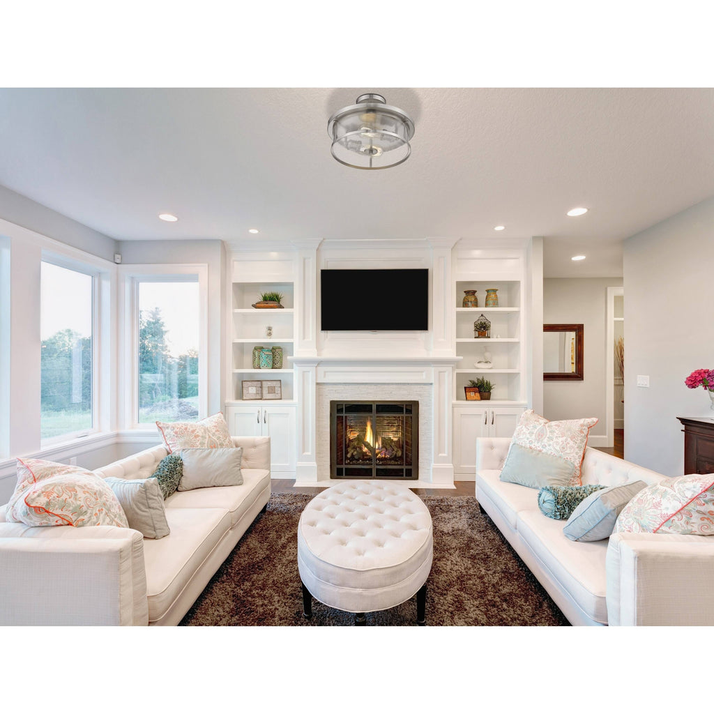 Grey 2 Light Semi Flush Mount M27426