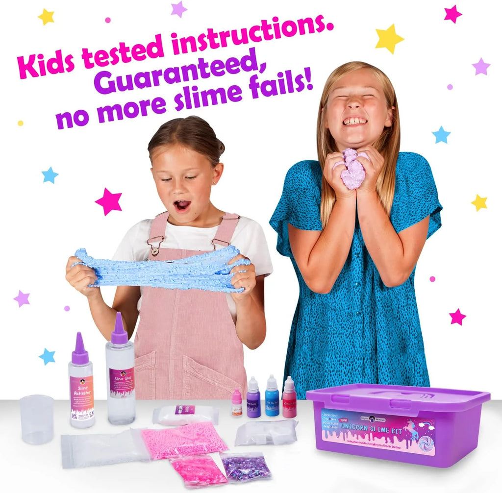 Mini Unicorn Slime Kit with Clay, Foam, Jelly Cube Slime M4464