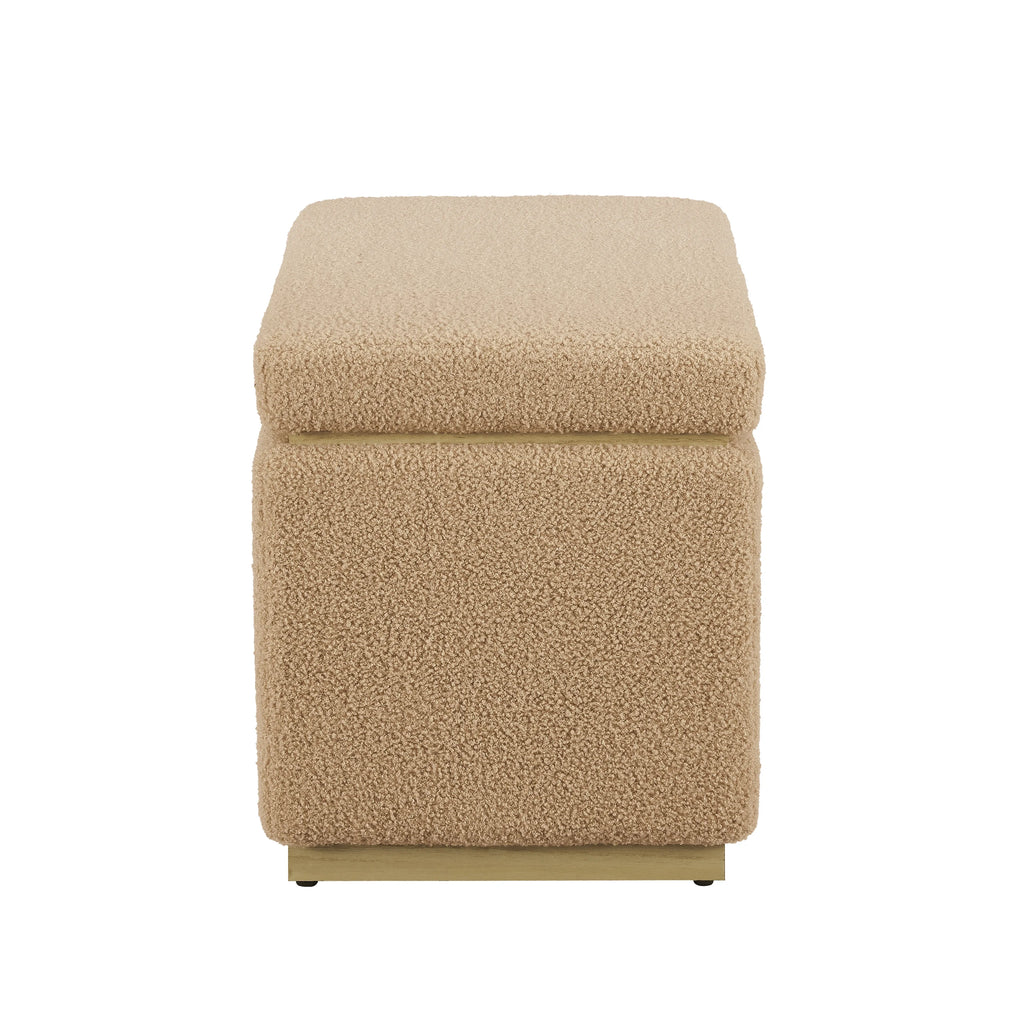Tan Rectangle Storage Ottoman X252
