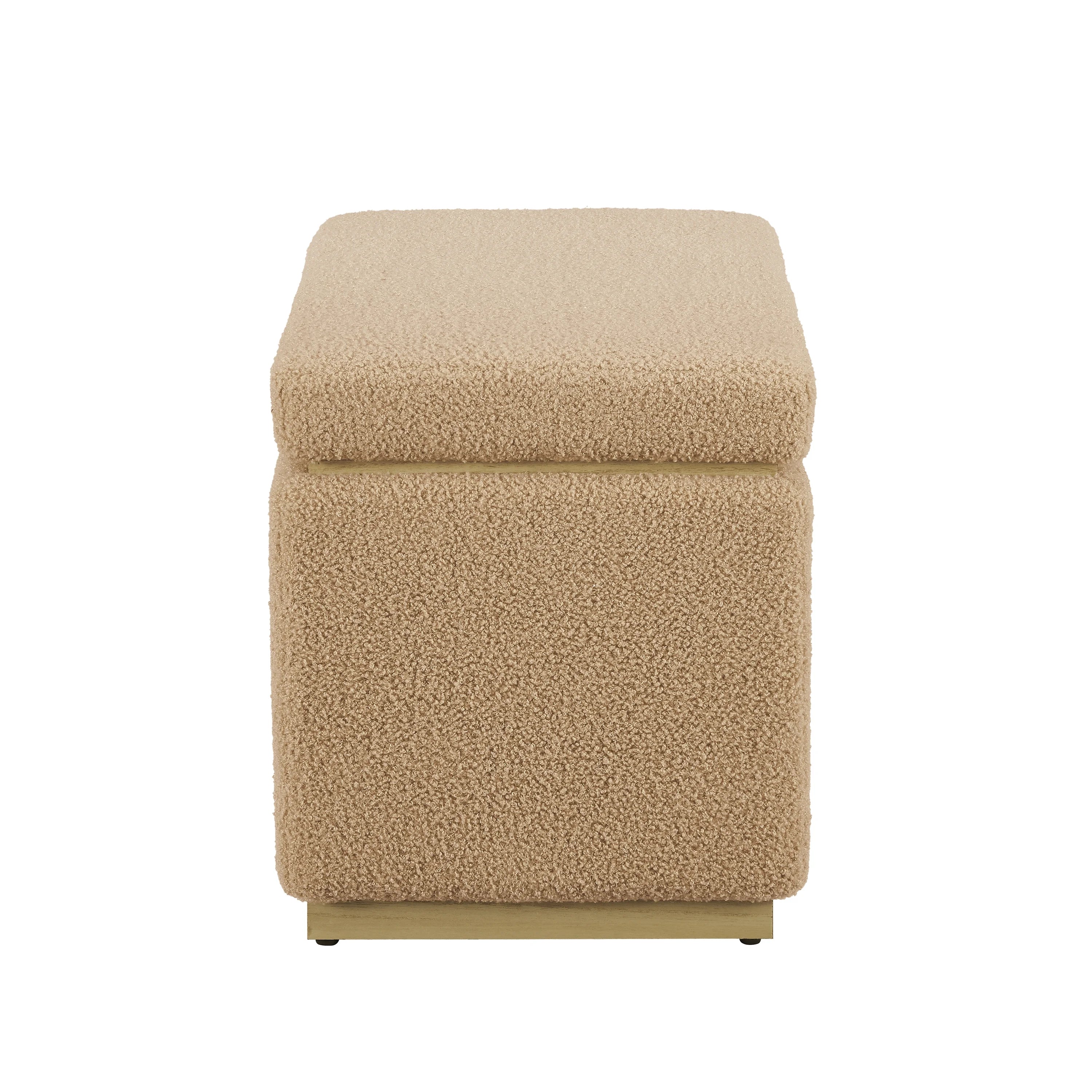 Tan Rectangle Storage Ottoman X252