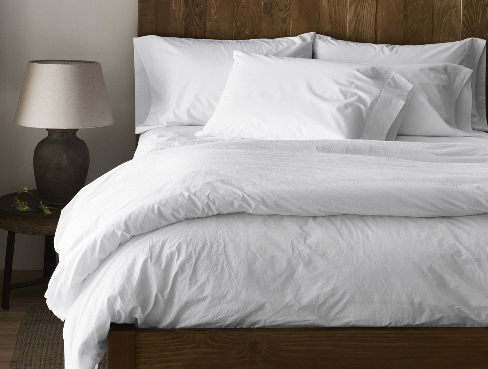 Organic 300 Percale King Duvet Cover - Natural R710747