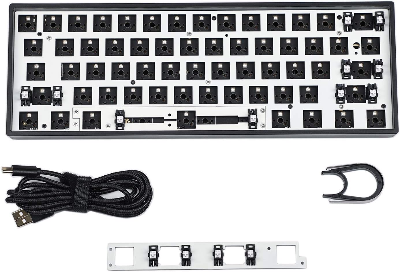 Plastic White Mechanical Keyboard DIY Kit O152018
