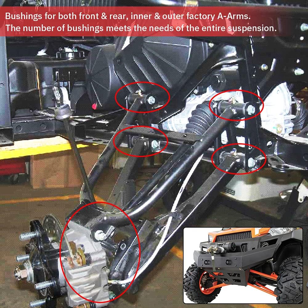 A-Arm Bushing Kit Complete Set of Front and Rear Bushings Pack of 2 X774