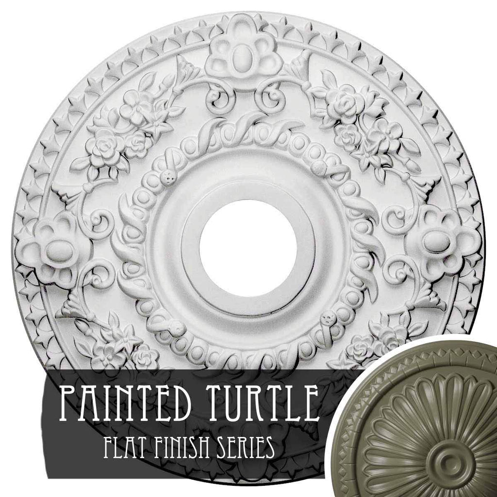 18x22OD x 3 1/2x22ID x 1 1/2x22P Rose Ceiling Medallion B18969
