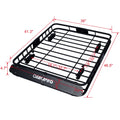Black Steel Rooftop Cargo Carrier Basket M10940