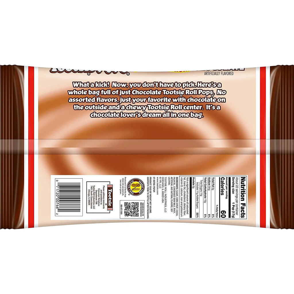 Chocolate Flavor Lollipop, 13.2 Ounce Bag X982017