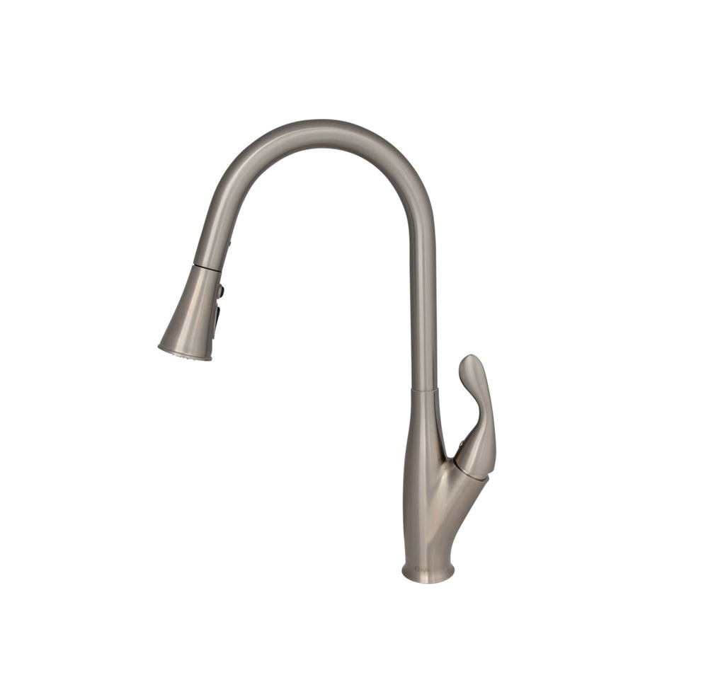 Brushed Nickel Single Handle Pull Down Kitchen Faucet N9626