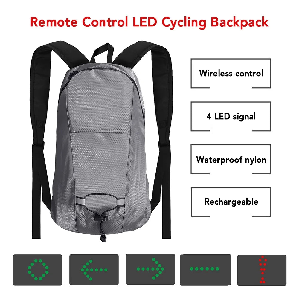 Waterproof LED Bike Backpack with Turn Signal O85408