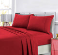 King Dark Red Easy-Care Sheet Set N204323