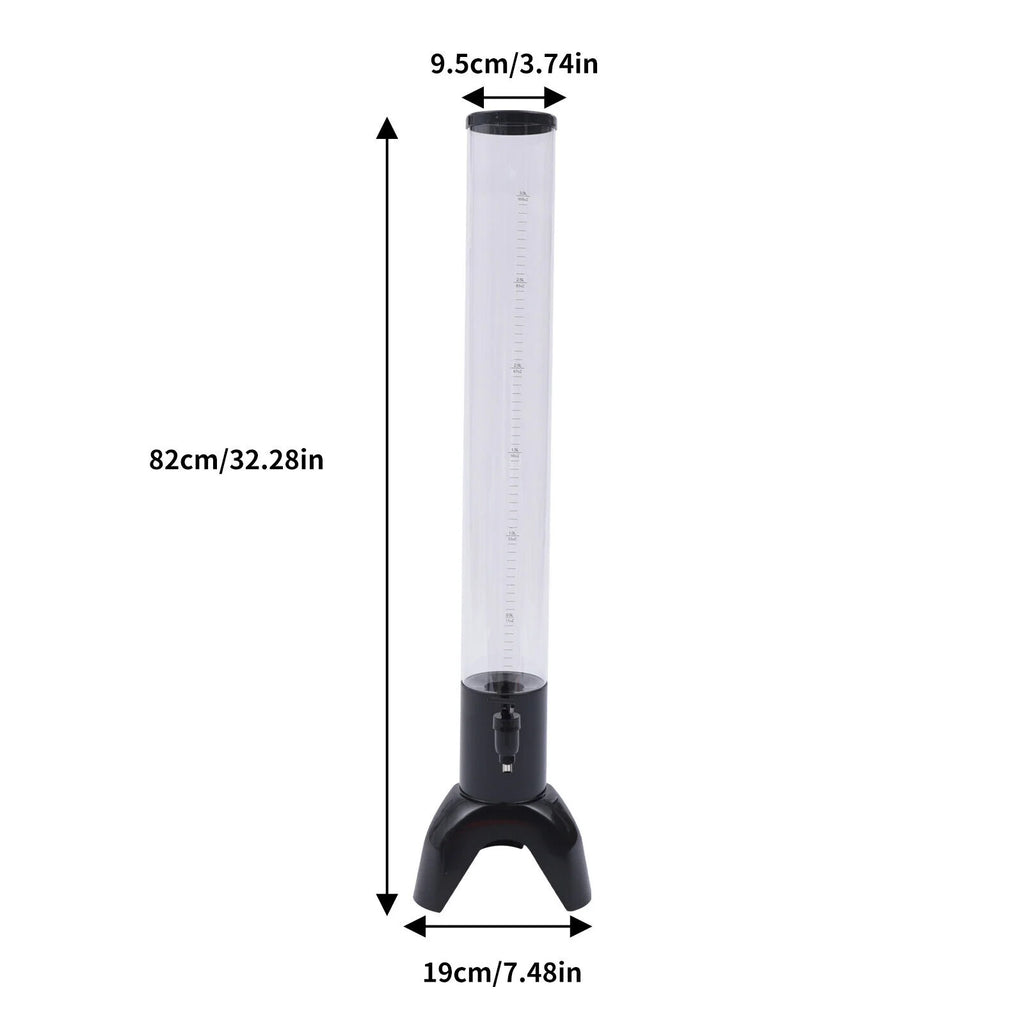 Clear 3L Beer Tower Beverage Dispenser with Ice Tube H37759