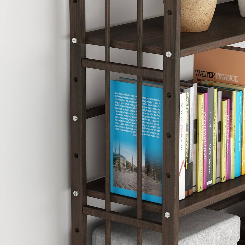 Solid Wood Etagere Bookcase Bookshelf R919495
