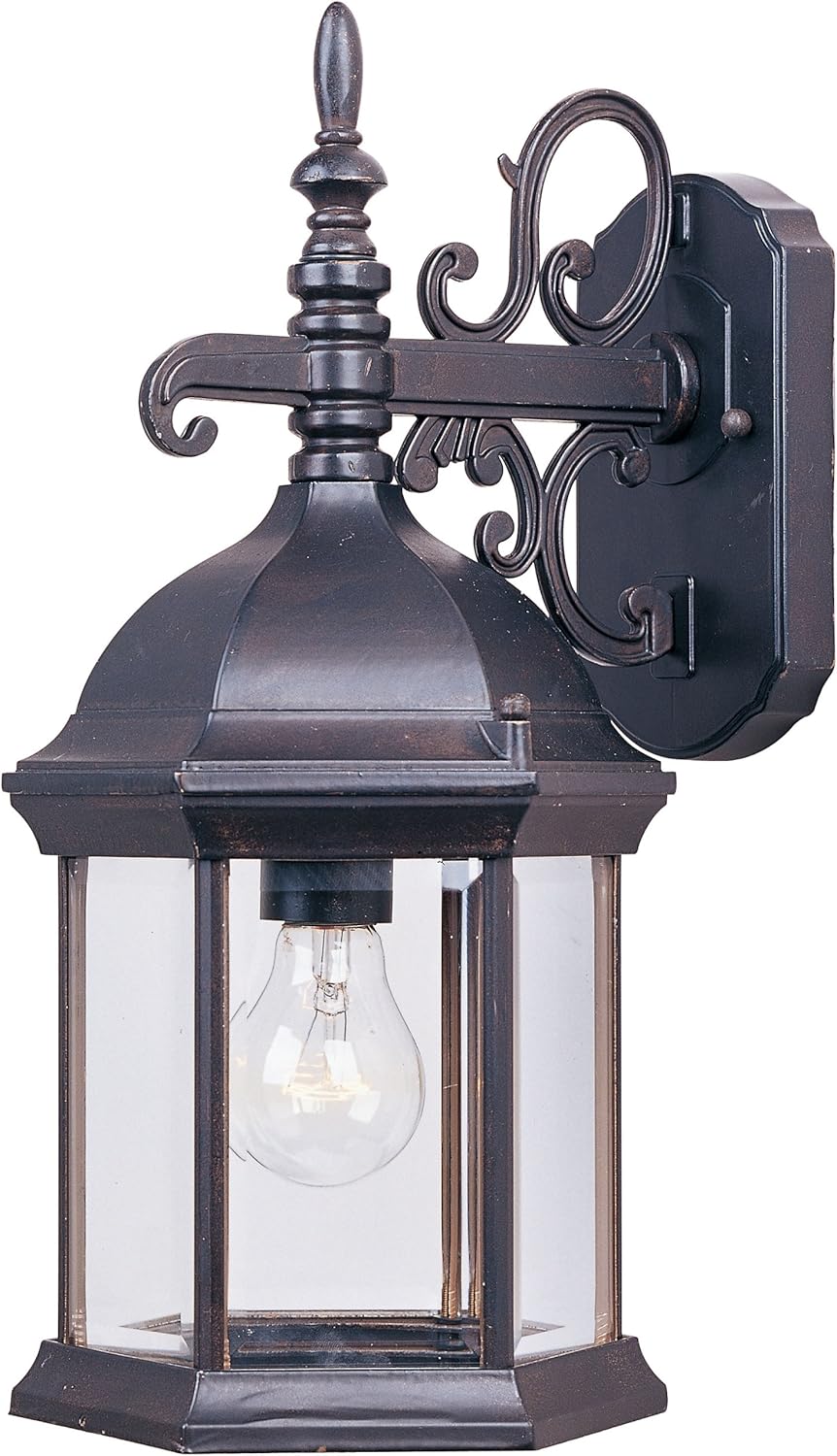 Black Outdoor Wall Sconce 1-Light 60 Watts C453