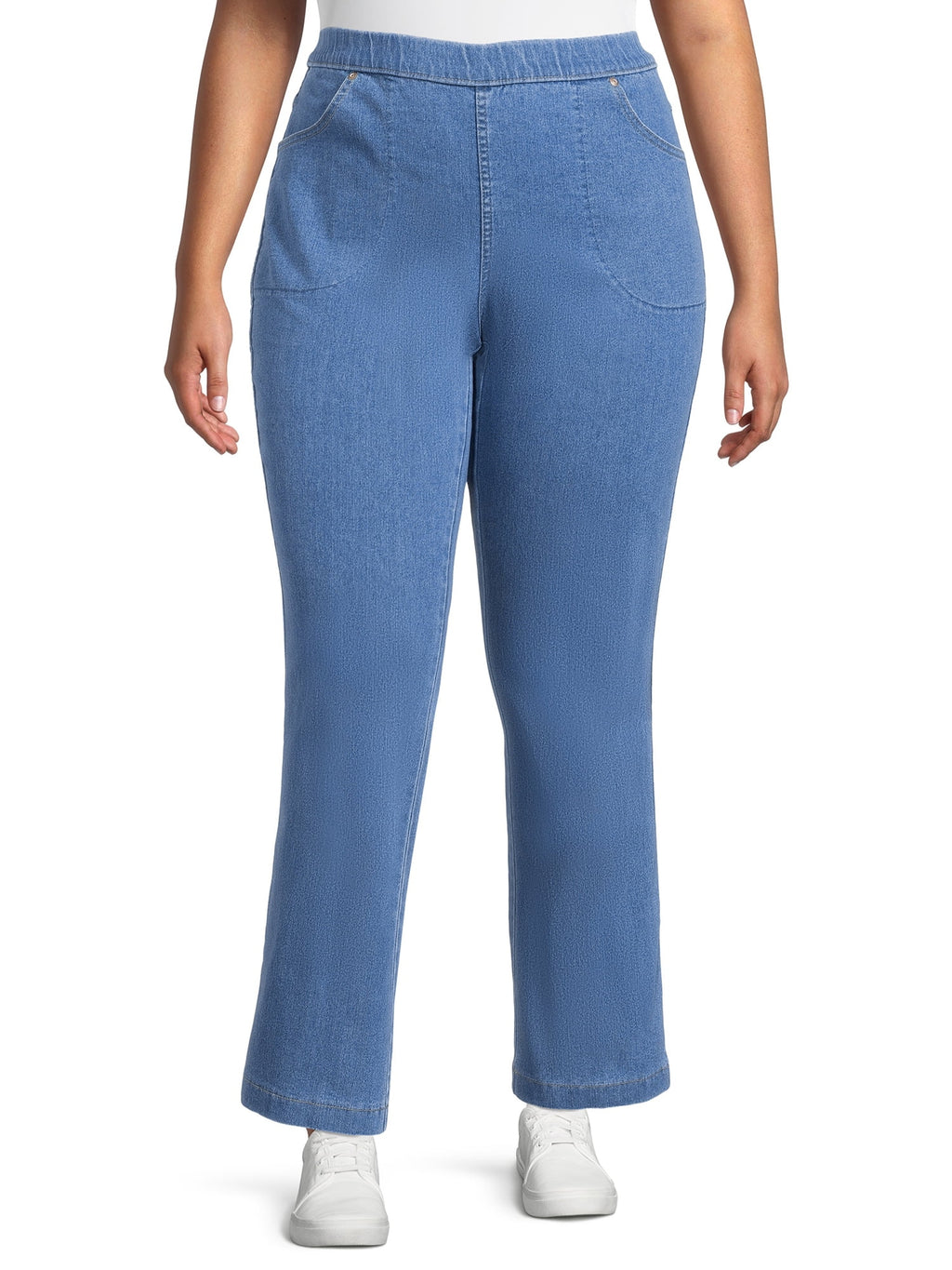 Plus Size 4 Pocket Stretch Bootcut Jeans, 2-Pack Y839