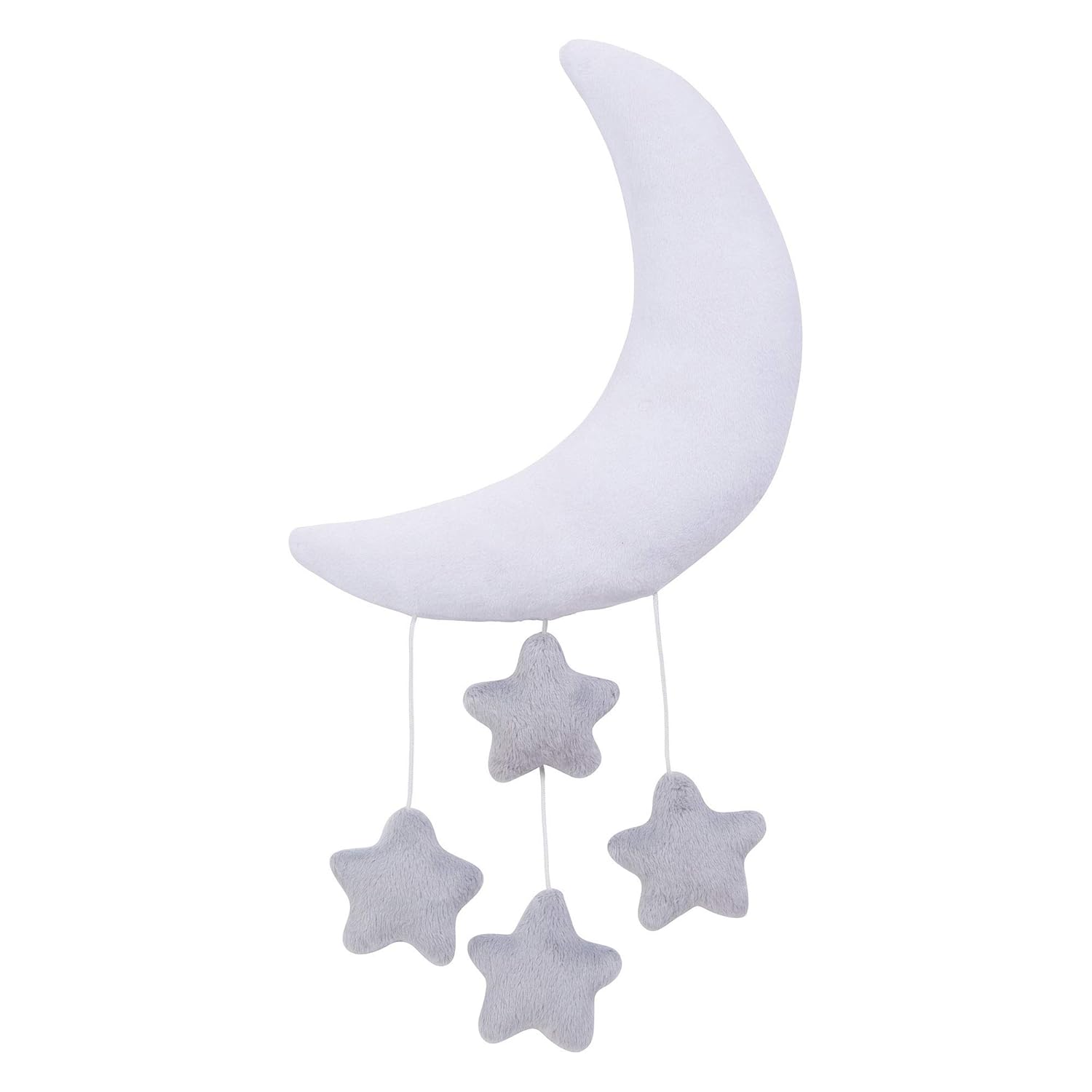 Grey and White Moon and Stars Baby Crib Musical Mobile Pack of 2 Z5765