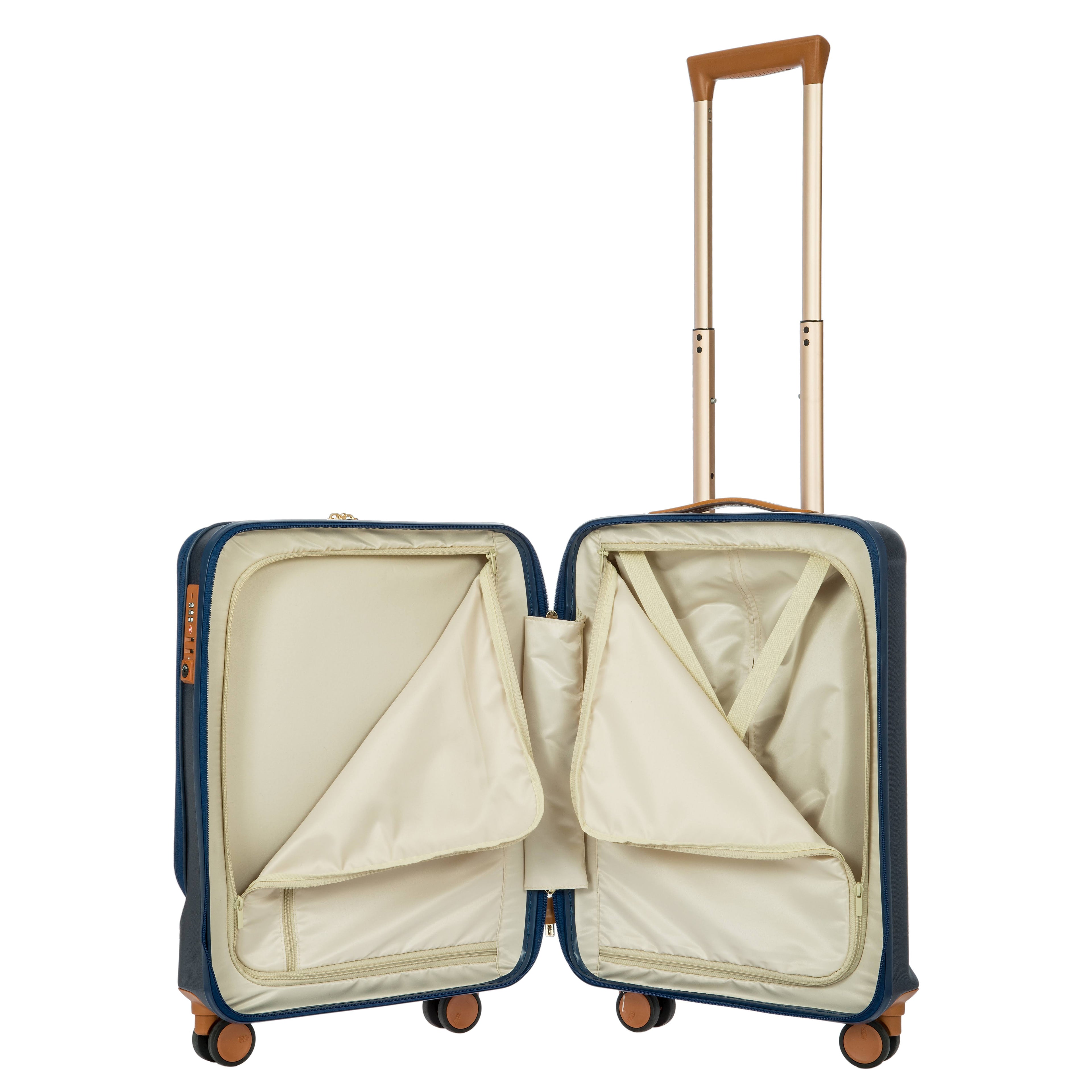 Matte Blue 21x22 Carry-On Spinner with Pocket N93222