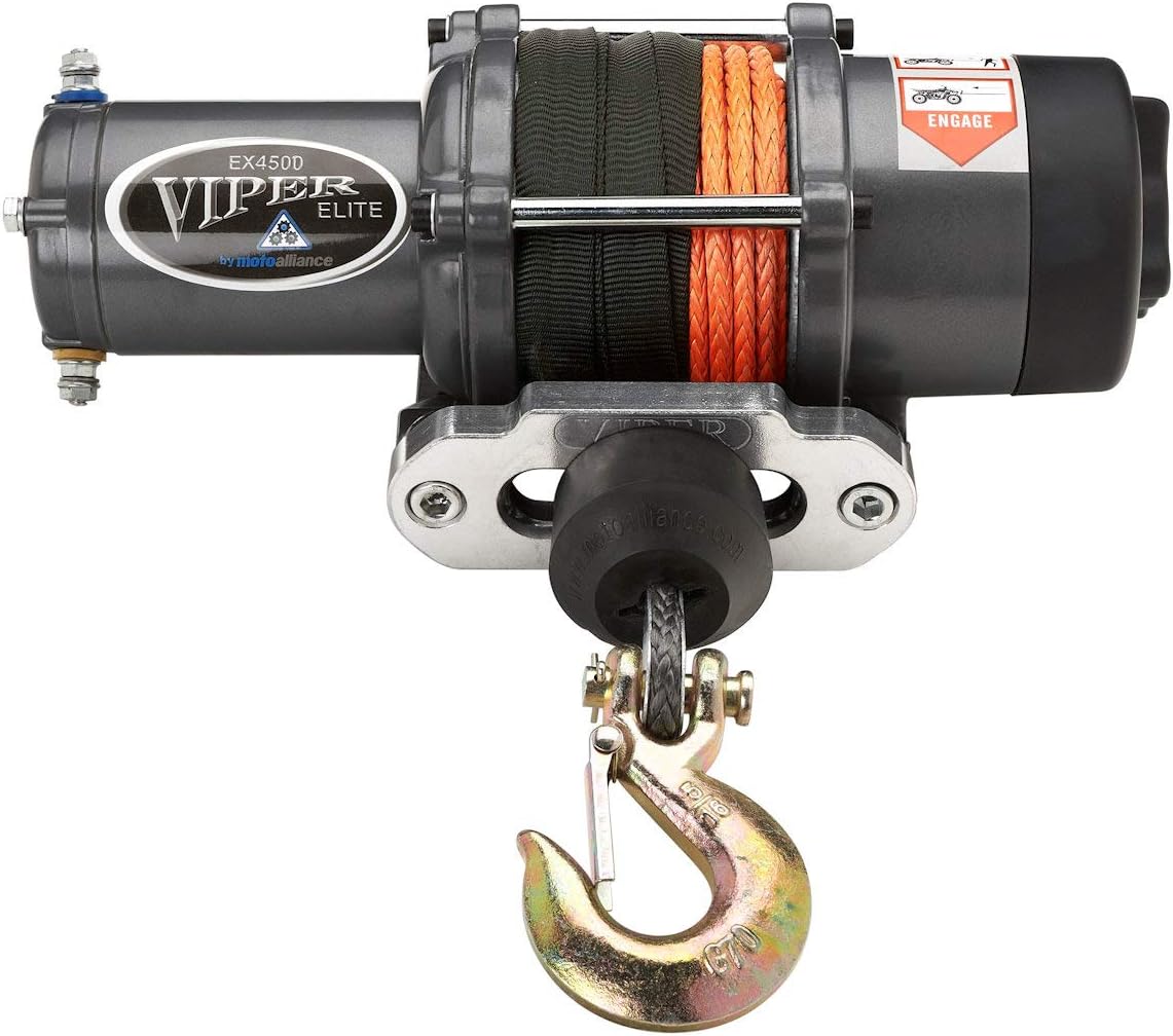 4500lb UTV Winch Black Rope Q4395