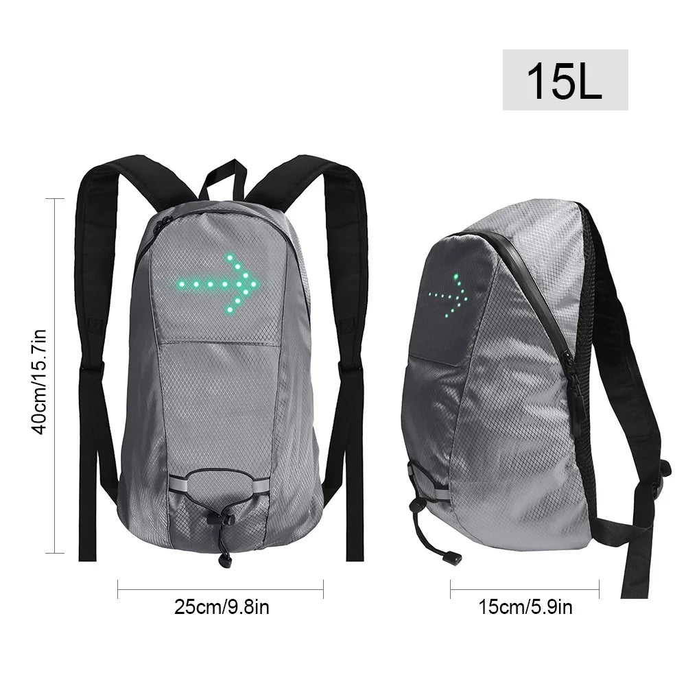 Waterproof LED Bike Backpack with Turn Signal O85408