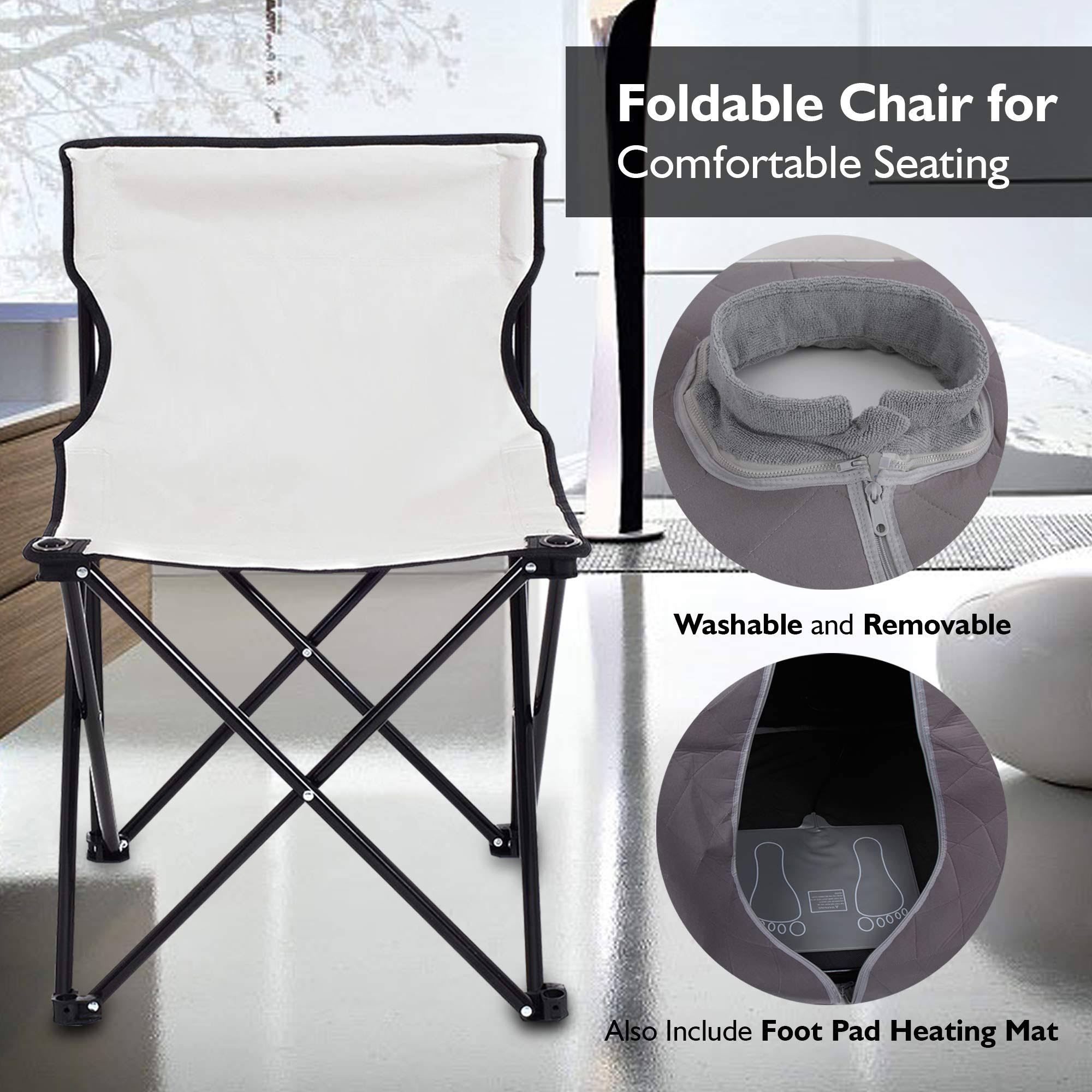 Portable Infrared Home Spa One Person Sauna with Foot Pad and Chair T523