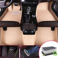 Black Beige Custom Car Floor Mats for Honda Civic W6360