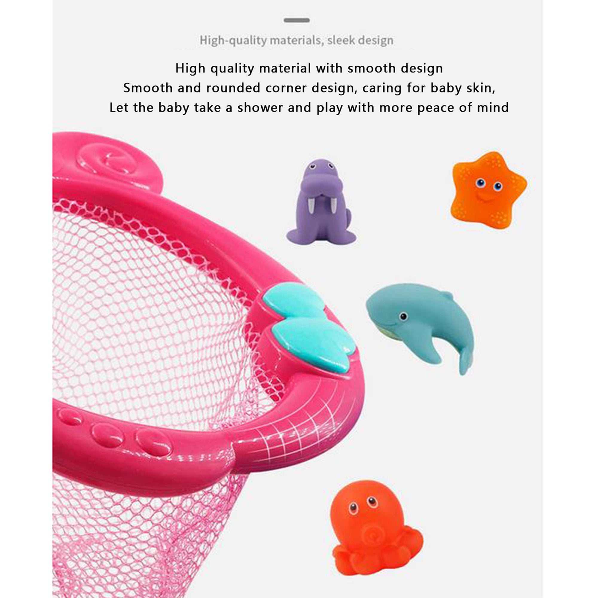 Color Changing Floating Baby Bath Toys with Net F911809
