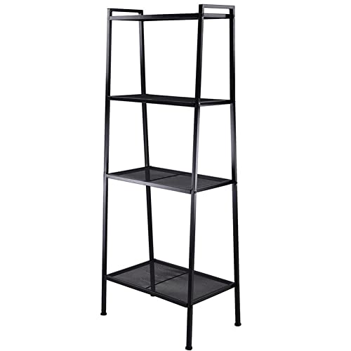 Black 4 Tier Metal Ladder Bookshelf K676