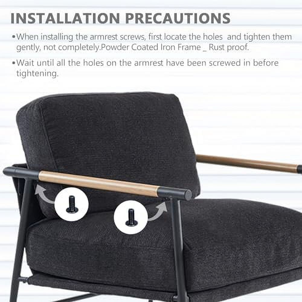 White Chenille Accent Chair with Metal Leg N7016