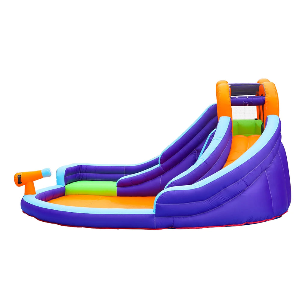 Double Slide Inflatable Water Park with Climbing Wall & Water Cannon U443918