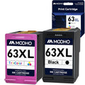 Remanufactured Ink Cartridge Combo Pack for HP 63 XL (1 Black, 1 Color) Pack of 2 D604