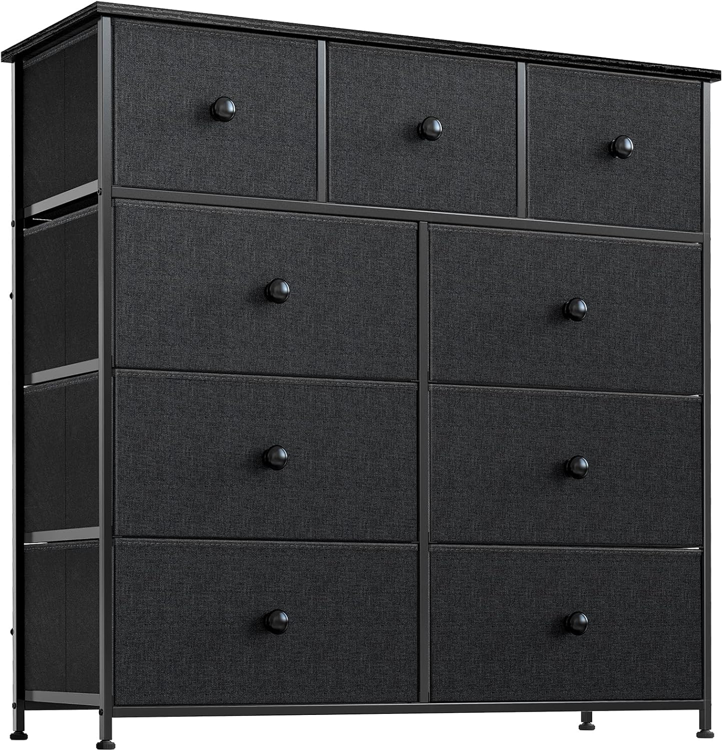 Black Grey 9 Drawer Dresser Q205