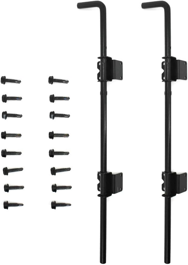 Heavy Duty Steel Gate Drop Rod 18 inch Black Finish 2 Pack W2812