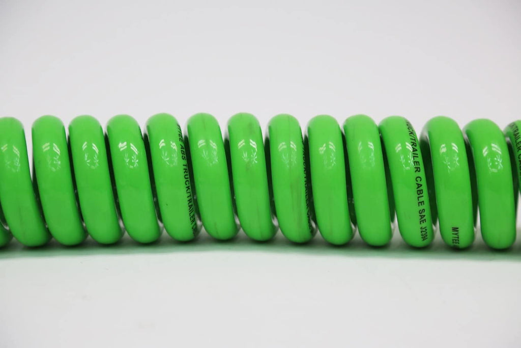 7-Way ABS Coiled Cable 15 Ft Trailer Electrical Power Cord Z536452