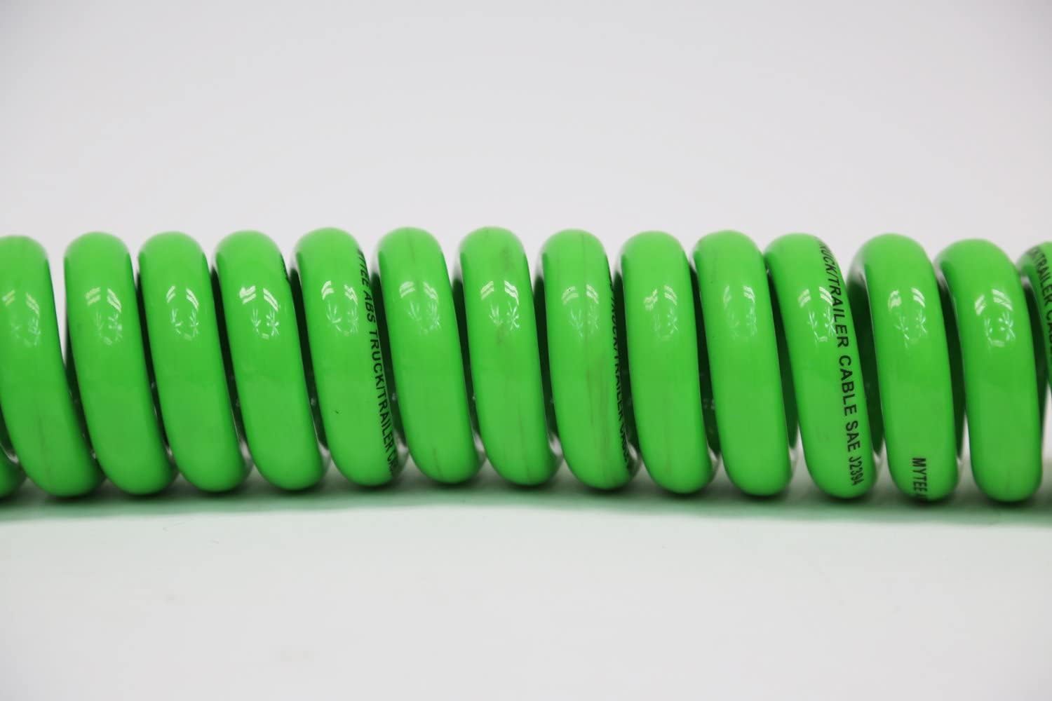 7-Way ABS Coiled Cable 15 Ft Trailer Electrical Power Cord Z536452