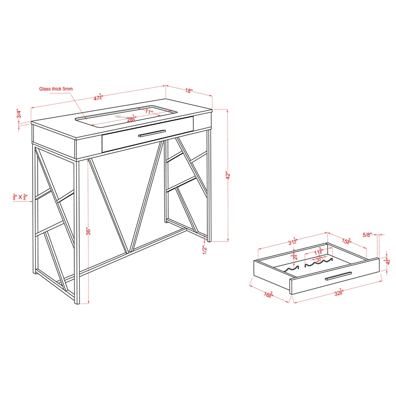 Counter Height Table in Chrome and Black M51225