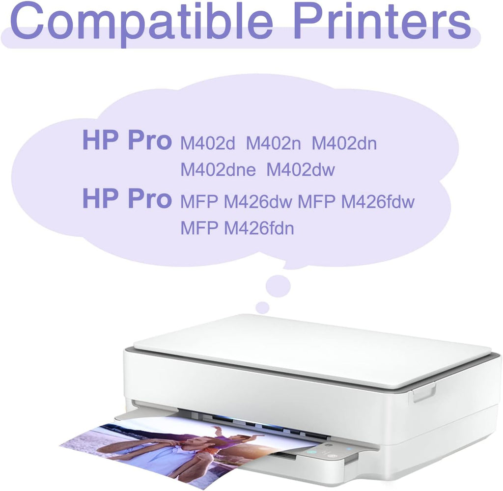 Black Toner Cartridges for HP 26A CF226A 26X CF226X (4 Pack) T631