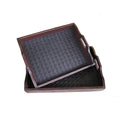 Solid Cedar Wood Serving Tray Set K478464