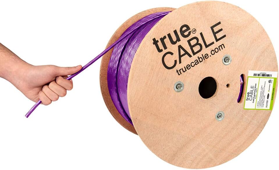 Cat6A Riser Bulk Ethernet Cable, 1000ft, Green, 23AWG 4 Pair Solid Bare Copper, UTP G7157