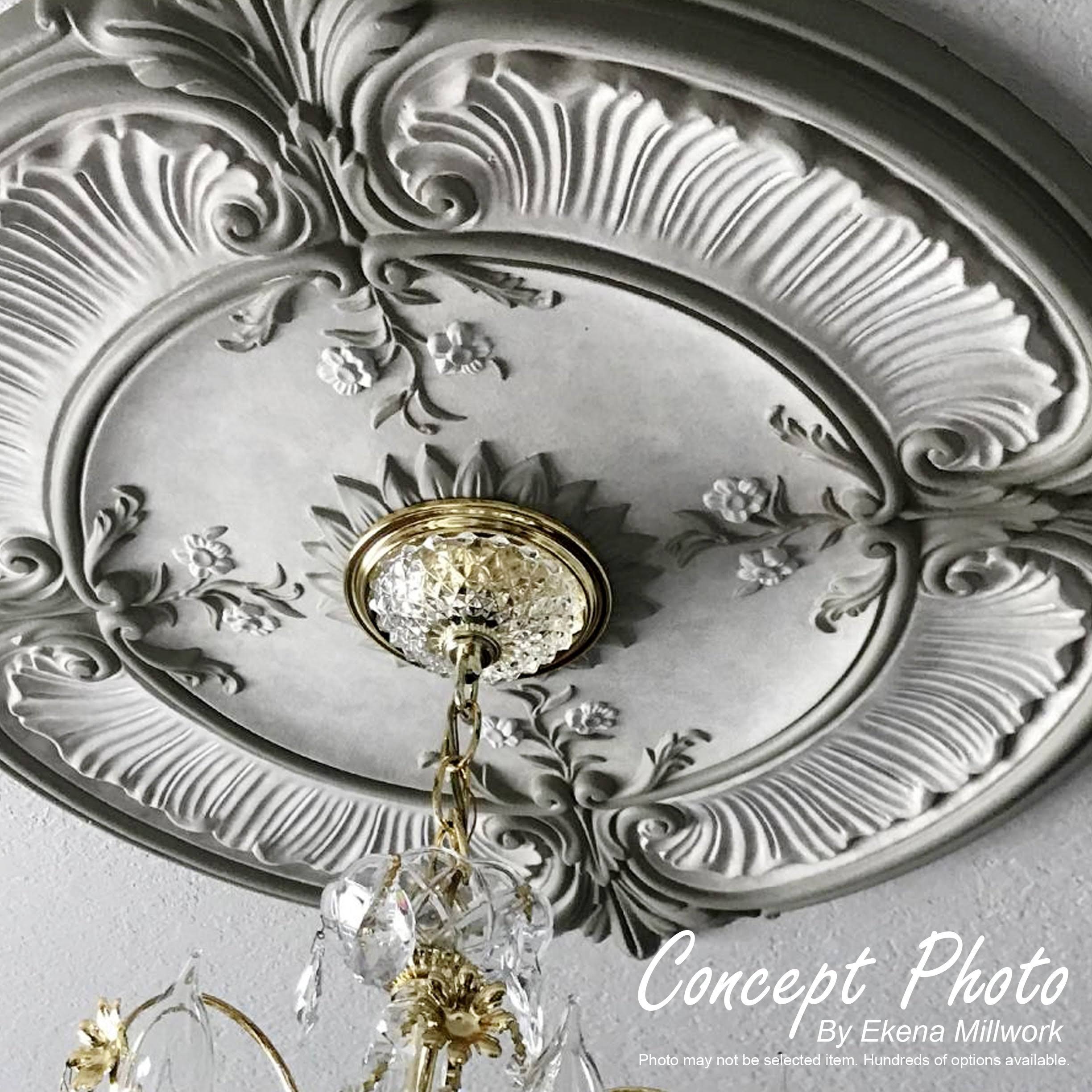 18x22OD x 3 1/2x22ID x 1 1/2x22P Rose Ceiling Medallion B18969