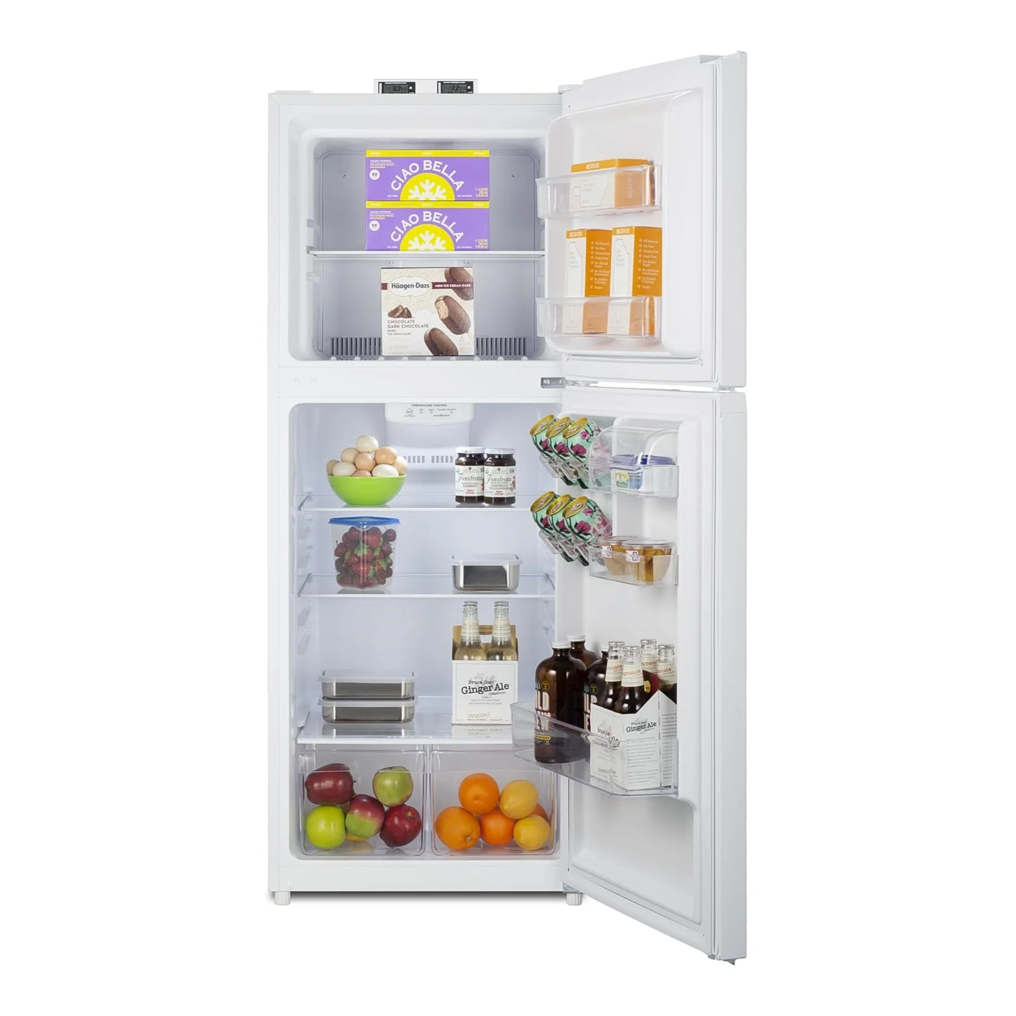 24" Wide Refrigerator-Freezer with Right Hand Door, White I885