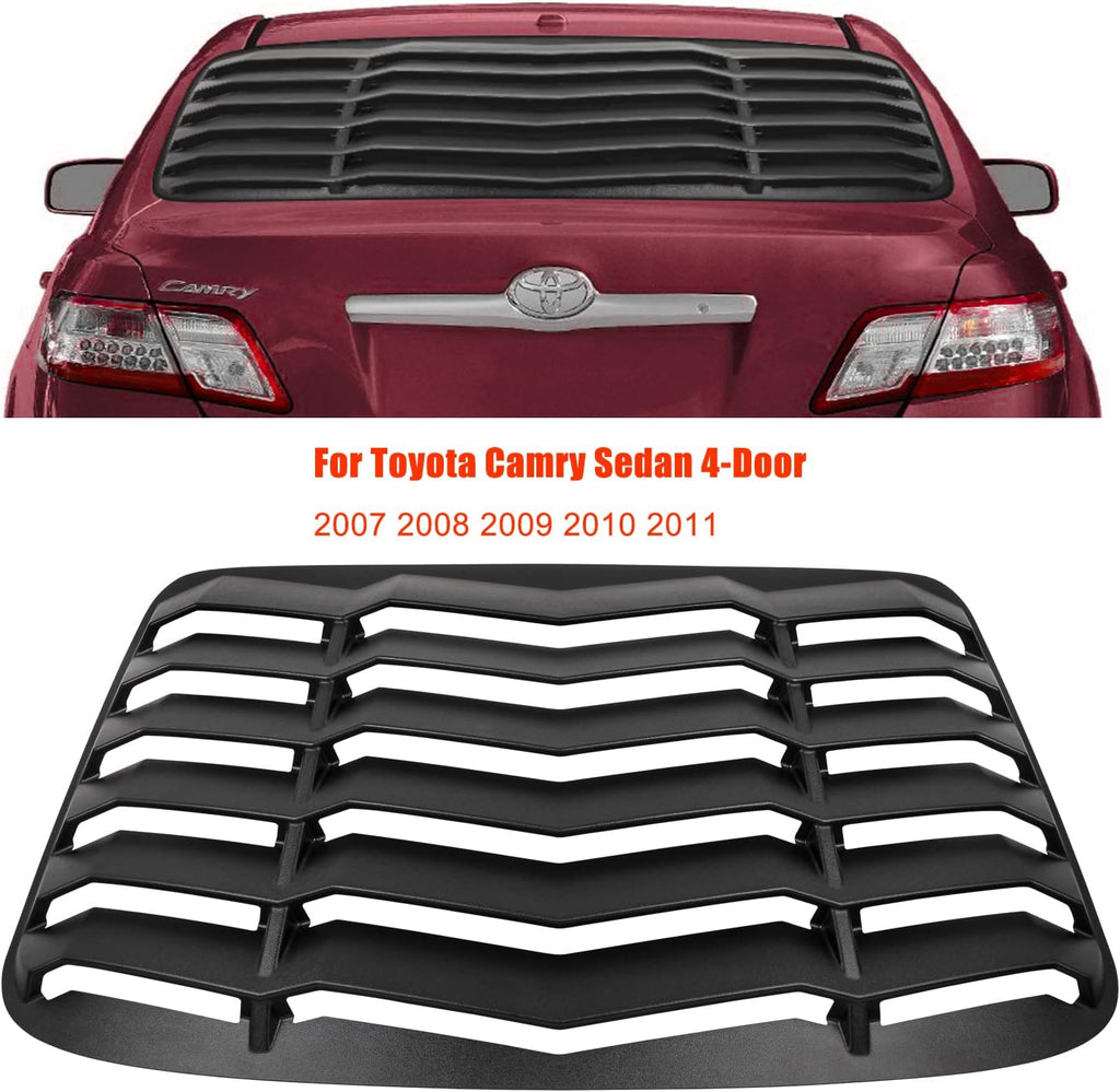 Rear Window Louver ABS Sun Shade Matte Black G444331