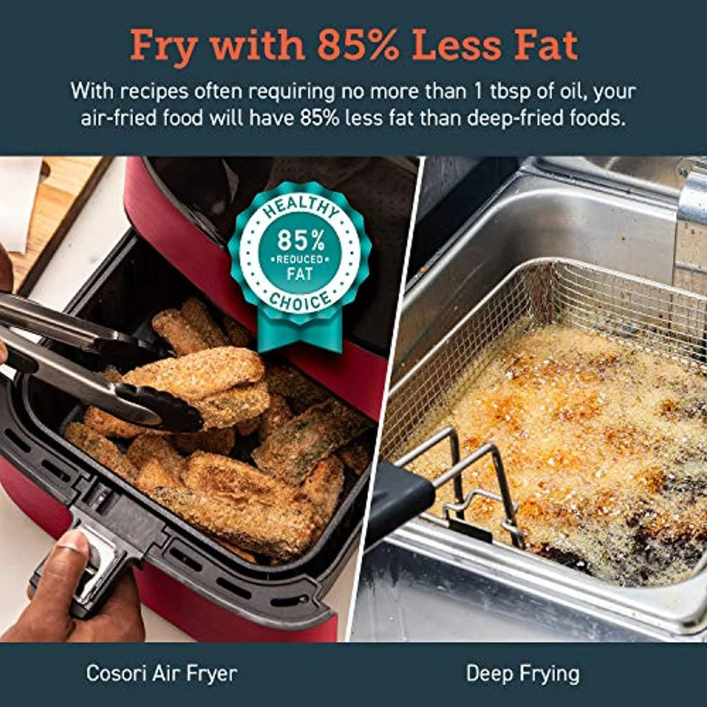 5.8QT Electric Air Fryer Oven with Rack and 5 Skewers T294377