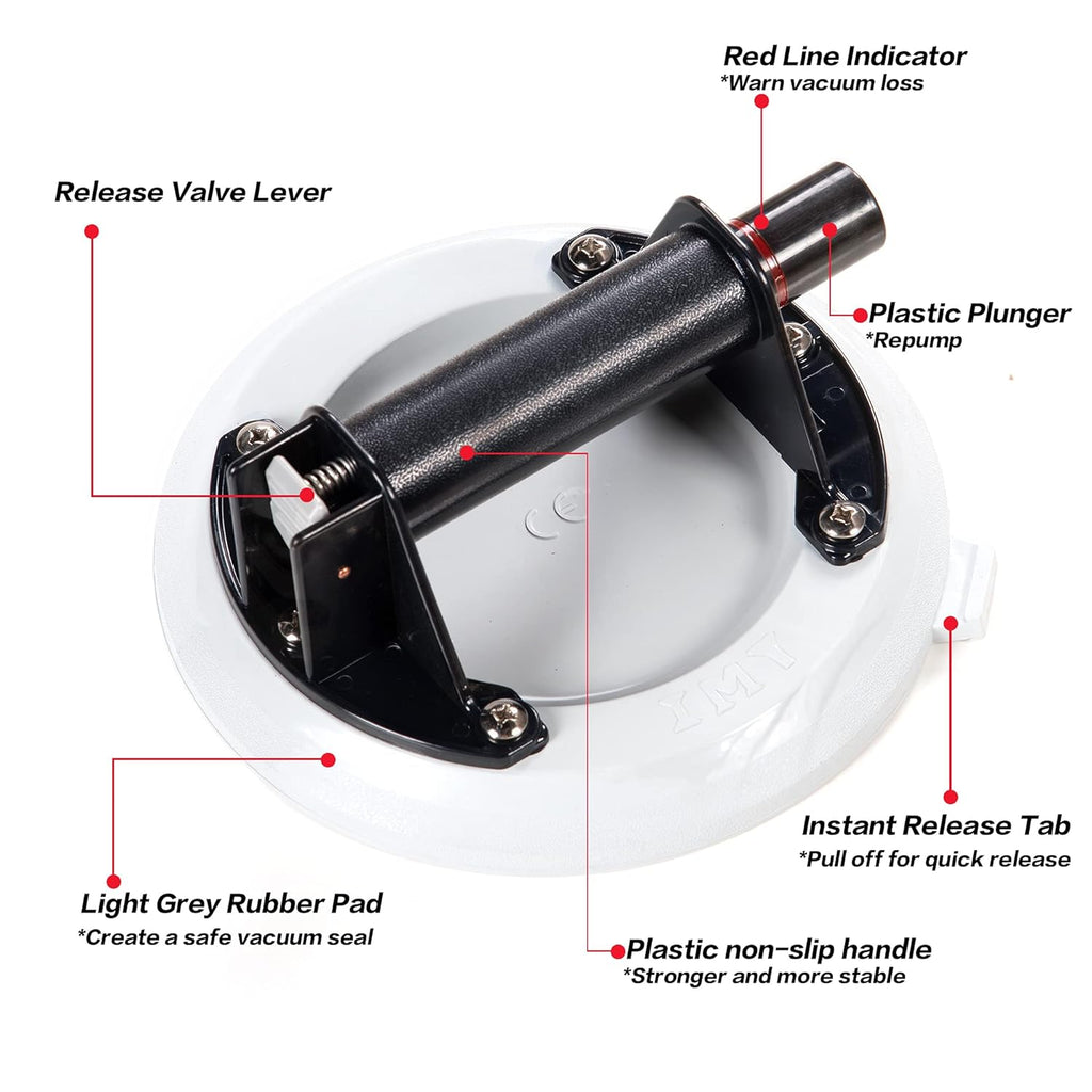 8 Glass Suction Cup with Handle and Pump A3457