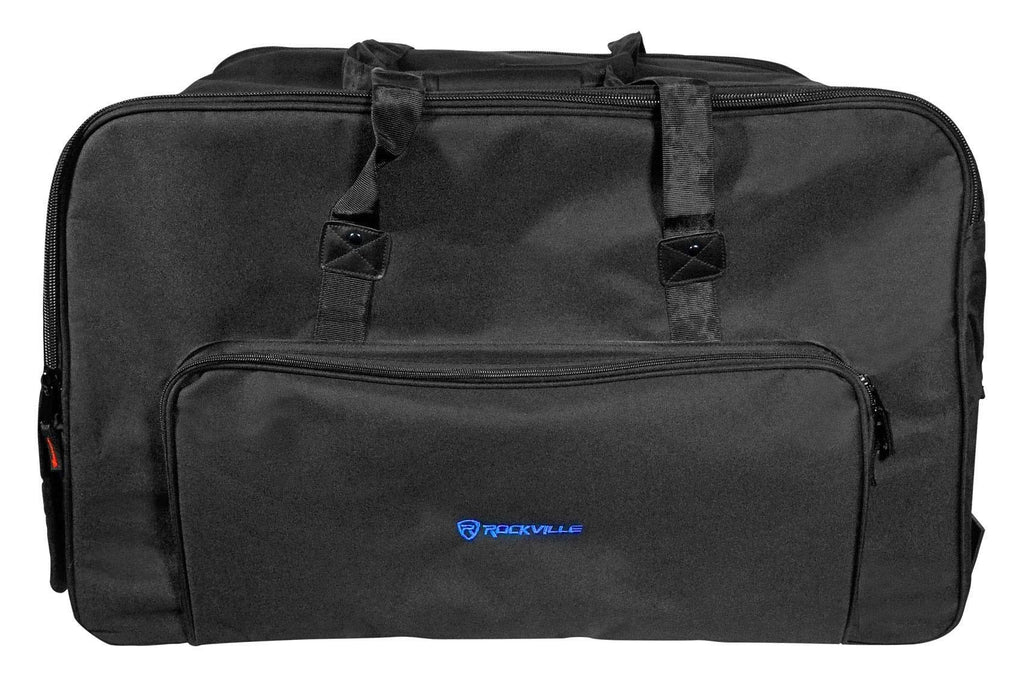 Rockville Rolling Travel Case Speaker Bag with Handle and Wheels E449029
